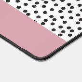 白黒水玉模様パターン名前をカスタムする デスクマット (コーナー)