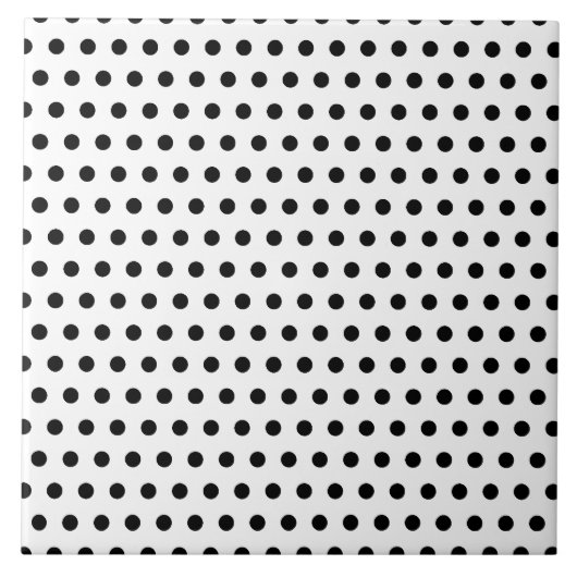 白黒水玉模様パターン。 むらがある タイル (正面)