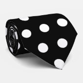 白黒水玉模様パターン。 むらがある ネクタイ (ロール)