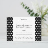 白黒水玉模様パターン。 むらがある 出欠カード (スタンド正面)