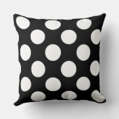 白黒水玉模様パターン クッション (裏面)