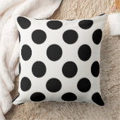 白黒水玉模様パターン クッション (ブランケット)