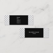 白黒水玉模様パターン スキニー名刺 (正面/裏面)