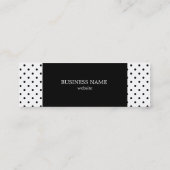 白黒水玉模様パターン スキニー名刺 (裏面)