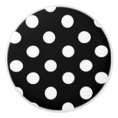 白黒水玉模様パターン セラミックノブ (正面)