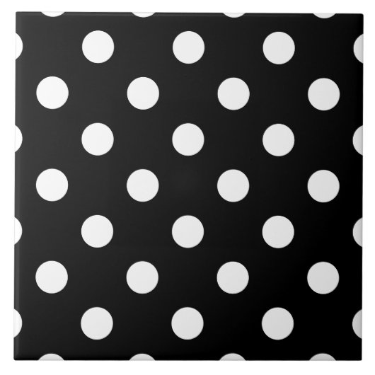 白黒水玉模様パターン タイル (正面)