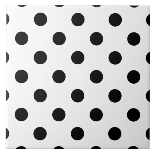 白黒水玉模様パターン タイル (正面)