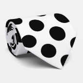 白黒水玉模様パターン ネクタイ (ロール)