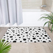 白黒水玉模様パターン バスマット