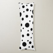 白黒水玉模様パターン ボディピロー (正面縦)