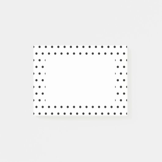 白黒水玉模様パターン ポストイット (正面)
