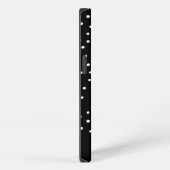 白黒水玉模様パターン(モノグラム) iPhoneケース (右側面)