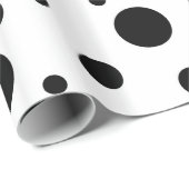 白黒水玉模様パターン ラッピングペーパー (ロールコーナー)