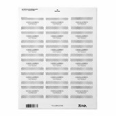 白黒水玉模様パターン ラベル (フルシート)