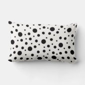 白黒水玉模様パターン ランバークッション (裏面)