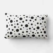 白黒水玉模様パターン ランバークッション (正面)
