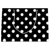 白黒水玉模様パターン ラージペーパーバッグ (正面)