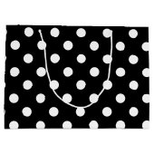 白黒水玉模様パターン ラージペーパーバッグ (裏面)