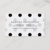 白黒水玉模様パターン 名刺 (裏面)