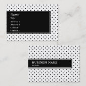 白黒水玉模様パターン 名刺 (正面/裏面)