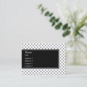 白黒水玉模様パターン 名刺 (スタンド正面)