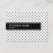 白黒水玉模様パターン 名刺 (裏面)