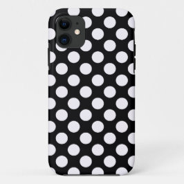 白黒水玉模様パターン iPhone 11 ケース