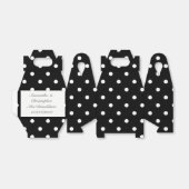 白黒水玉模様パター結婚ン フェイバーボックス (折り畳みなし)