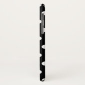 白黒水玉模様パーソナライズされた名 Case-Mate iPhoneケース (裏面/左)