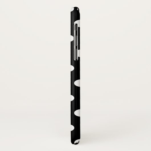 白黒水玉模様パーソナライズされた名 Case-Mate iPhoneケース (裏面/左)