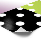 白黒水玉模様ピンクハイヒール ポスター (コーナー)