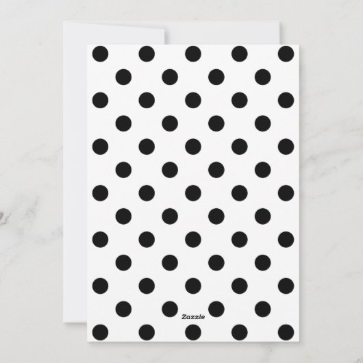 白黒水玉模様ブラックメリークリスマス シーズンカード (裏面)