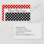 白黒水玉模様プロフェッショナル名刺 名刺 (正面/裏面)