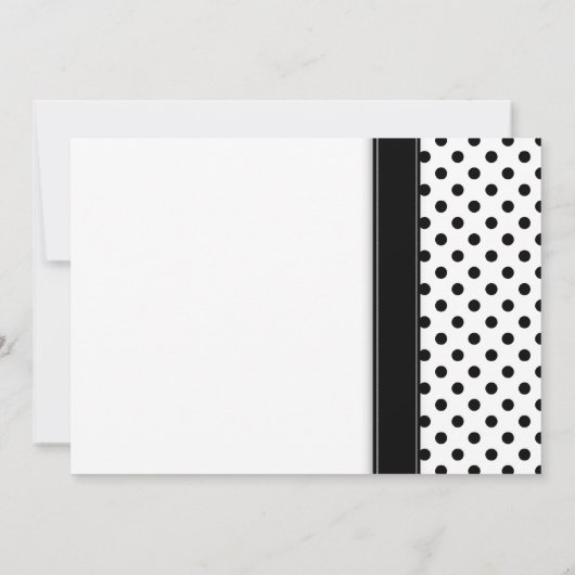 白黒水玉模様ベビーシャワー招待状 招待状 (裏面)