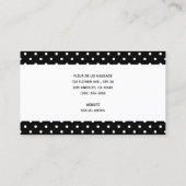 白黒水玉模様マッサージセラピスト 名刺 (裏面)