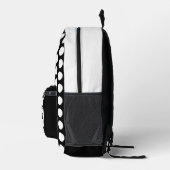 白黒水玉模様モノグラムサークル プリントバックパック (右)