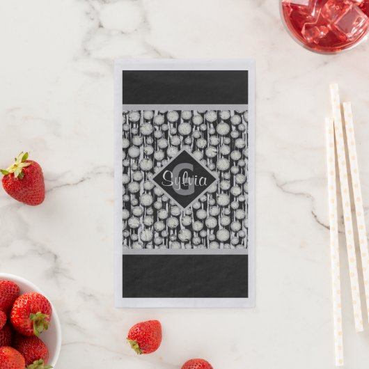 白黒水玉模様モノグラムストライプズ (インサイチュ)