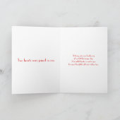 白黒水玉模様レッドデイジー結婚ズサンキュー サンキューカード (内部)