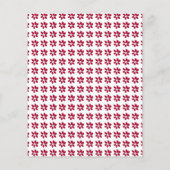 白黒水玉模様レッドフラワーズスクラップブック紙 (裏面)