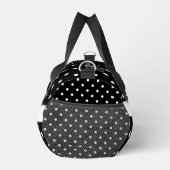 白黒水玉模様名のパターかわいらしン ダッフルバッグ (右)