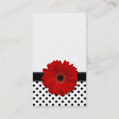 白黒水玉模様名刺テンプレート 名刺 (裏面)