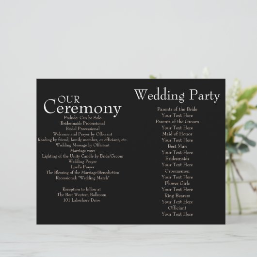 白黒水玉模様式結婚プログラム (スタンド正面)