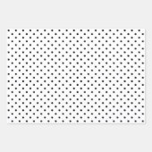 白黒水玉模様折り返し紙シートセット ラッピングペーパーシート (正面3)