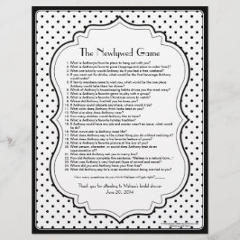 白黒水玉模様新着ブライダルシャワーゲーム