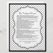 白黒水玉模様新着ブライダルシャワーゲーム (正面/裏面)