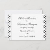 白黒水玉模様日付の結婚保存先 セーブザデート (裏面)