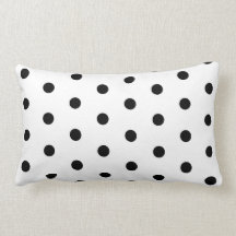白黒水玉模様枕
