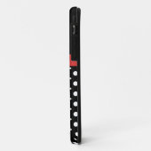 白黒水玉模様柄と赤い弓と宝石 Case-Mate iPhoneケース (裏面/左)