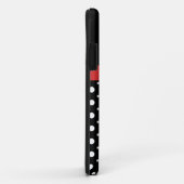 白黒水玉模様柄と赤い弓と宝石 Case-Mate iPhoneケース (裏面/右)