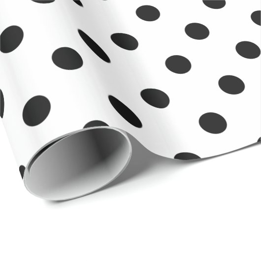 白黒水玉模様模様の包み紙 ラッピングペーパー (ロールコーナー)